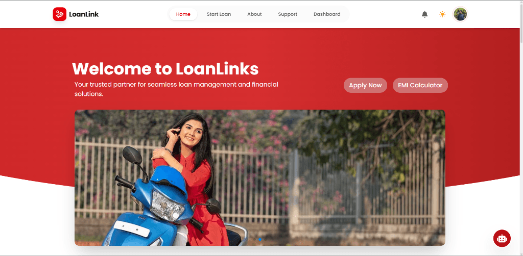 LoanLink modern loan management and application platform